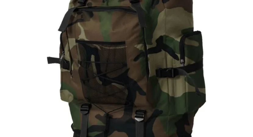 vidaXL Plecak XXL w wojskowym stylu, 100 L, moro