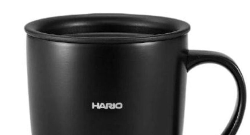 HARIO HARIO- Kubek termiczny z uszkiem 300ml CZARNY HAKTPCZ300